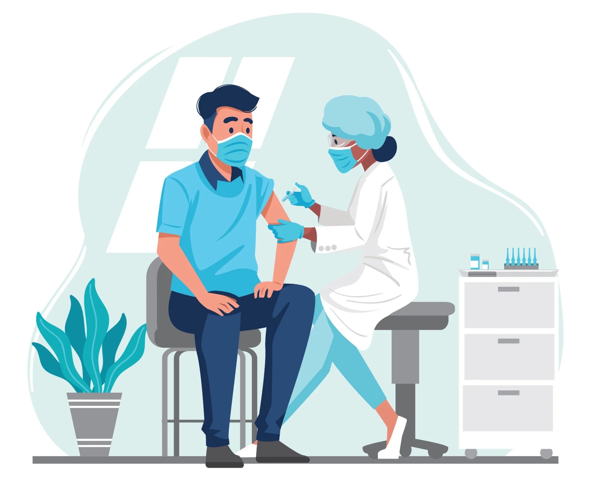 Medico vaccinazione COVID