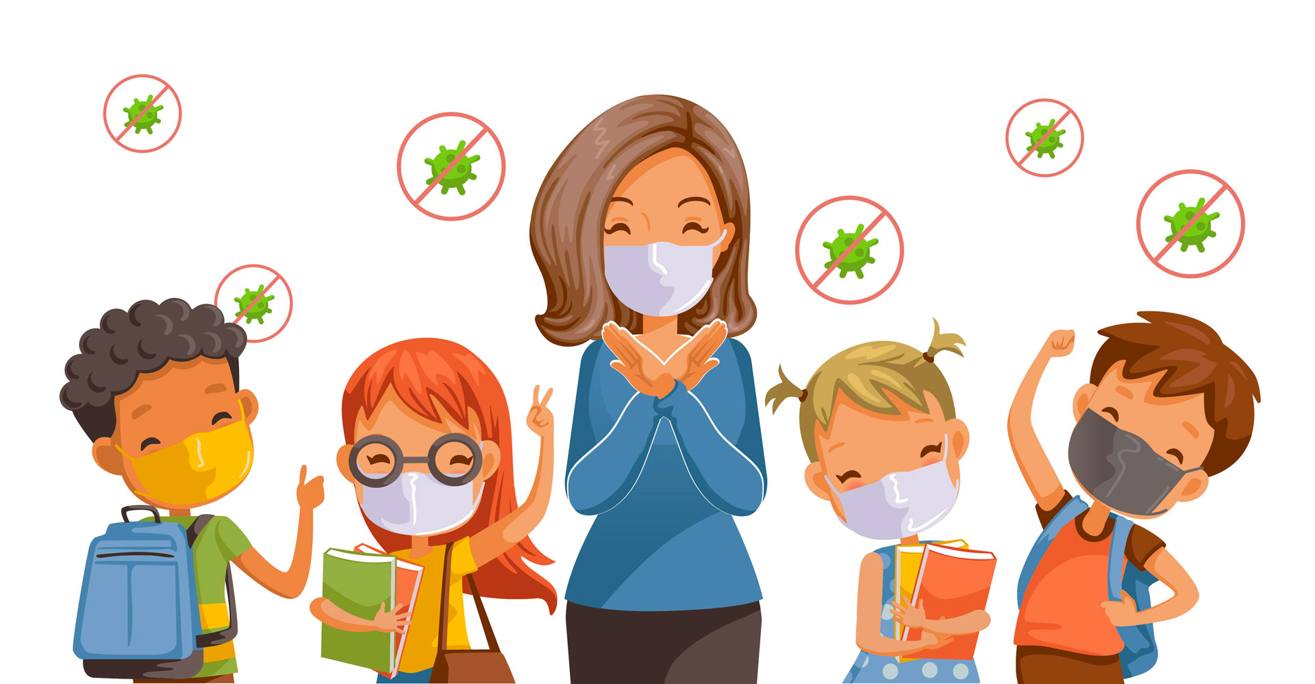 Immagine che rappresenta dei bambini che tornano a scuols