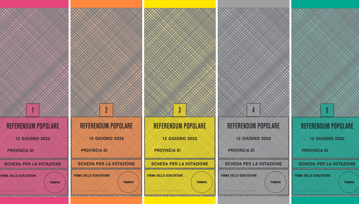 Schede Referendum giustizia 2022